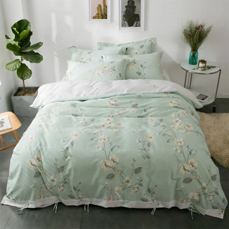Popular Green Beddingbuy Cheap Green Bedding Lots From China - Green Flower Bedding Set Adult Teen Girlfull Queen King American Countryfloral Home Textile popular green beddingbuy cheap green bedding lots from china - green flower bedding set adult teen girlfull queen king american countryfloral home textile