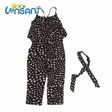 Lonsant/детская одежда; летний Повседневный модный Свободный удобный комбинезон без рукавов на лямках для девочек