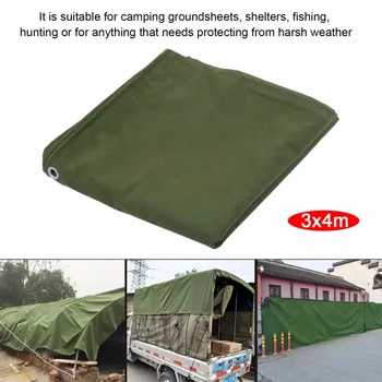 

3x4M Outdoor Protective Against Water UV Radiation Tear-Resistant PE Tarpaulin Ground Sheet Cover For Camping Fishing Gardening
