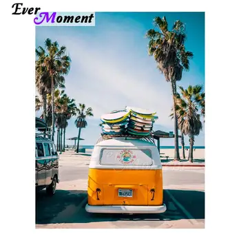 

Ever Moment Diamond Painting Car Scenery Mosaic Full Square Drill Picture Of Rhinestone Diamond Embroidery 5D DIY Decor 3F158