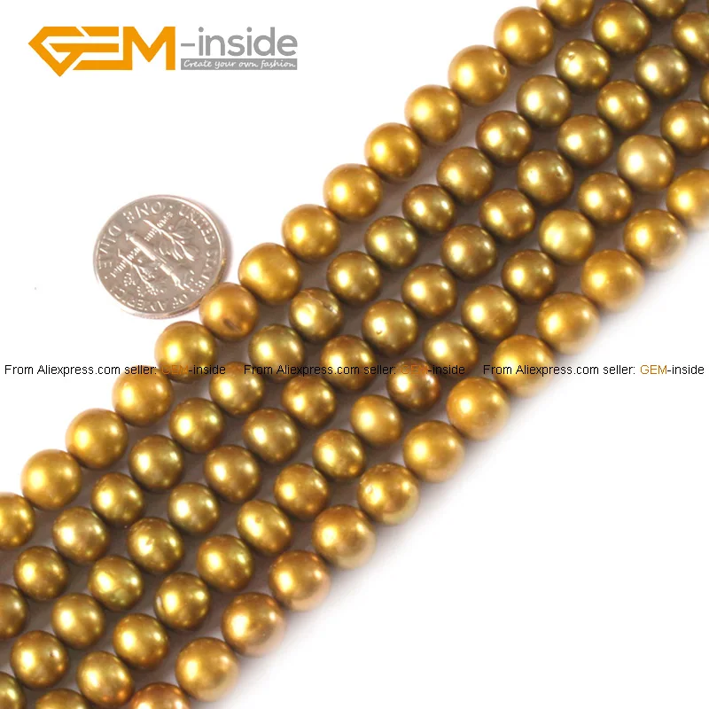 Round Pearl Beads 7mm-8mm Round Natural Freshwater...