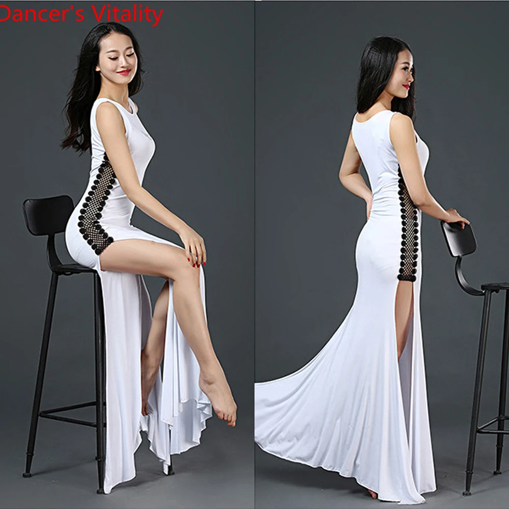 

Fashion Belly Dance Dress Sleeveless Dance Dress Girls Latin Dance Dress Round Neck Dance Wear