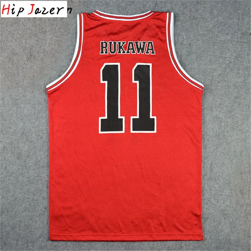 Хипджазер Slam dunk Косплей Shohoku Sakuragi 10# Hanamichi 11# Rukawa Kaede Баскетбол Джерси спортивные баскетбольные футболки для хипхопа - Цвет: 8