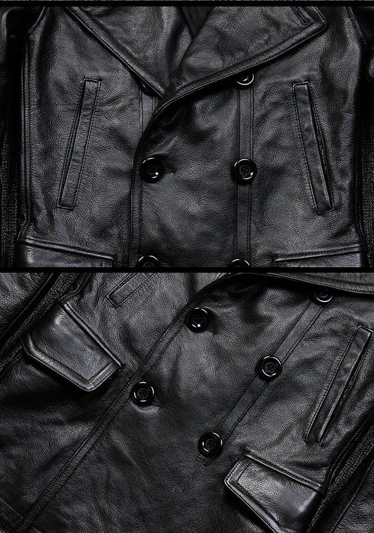 AYUNSUE, мужская кожаная куртка, двубортная, натуральная кожа, мужская куртка размера плюс, ветровка, корейский стиль, Cuir Homme KJ1931
