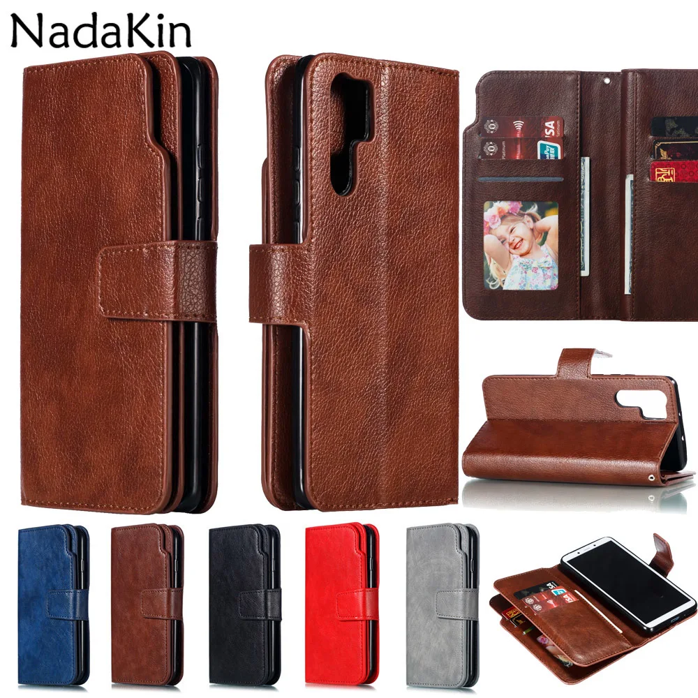 

9 Card Slots Book Case Shell for Huawei Y7 Y9 P Smart 2019 Honor 10 Lite 8A Luxury Flip Wallet Cover for Mate 20 P30 Lite Pro