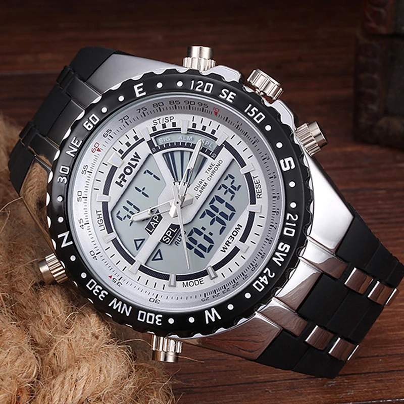 En Ligne Mens Montres Haut Marque De Luxe Hommes Militaire Montres LED Numérique analogique À Quartz Homme Sport Montre Étanche Relogio Masculino