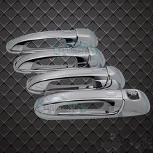 XYIVYG for Jeep Liberty Grand Cherokee for Chrysler Aspen for Mitsubishi Raider Chrome Triple 4 Door Handle W/O PSG Keyhole ABS