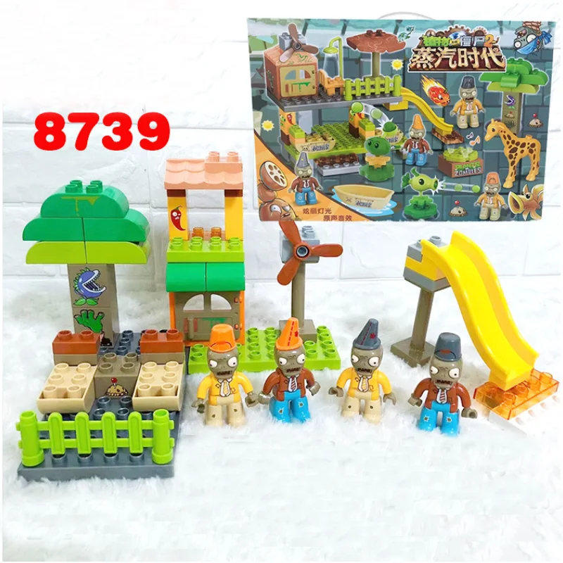 

Plants Vs Zombie Future World Amusement Park Legoing Duplo Model Building Blocks Bricks Fit Legoingly Toys For Chidren