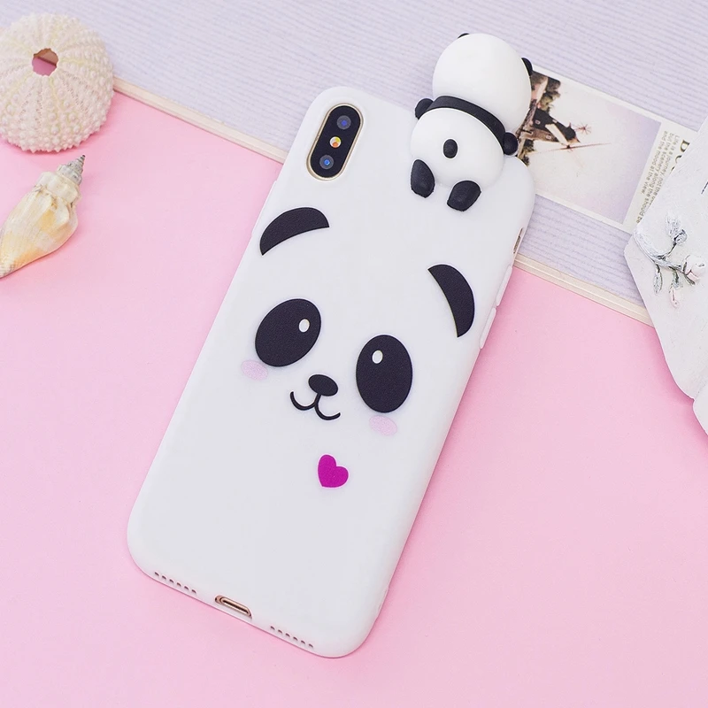 Чехол для iPhone 5 5S SE 6 6S Plus 7 8 задняя крышка с 3D рисунком панды Единорога 1 2019
