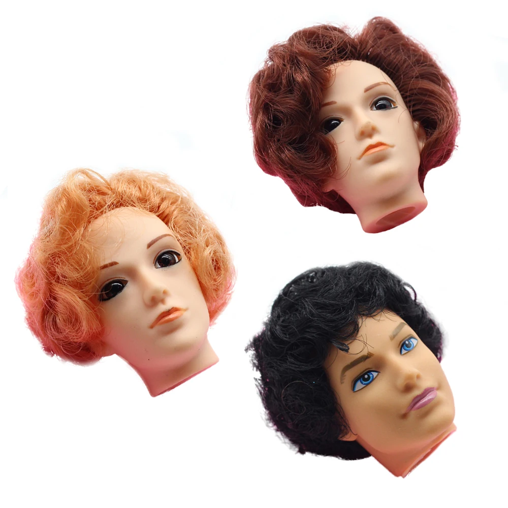 Buy 3D Eyes Golden Brown Black Hair Male Doll Head For