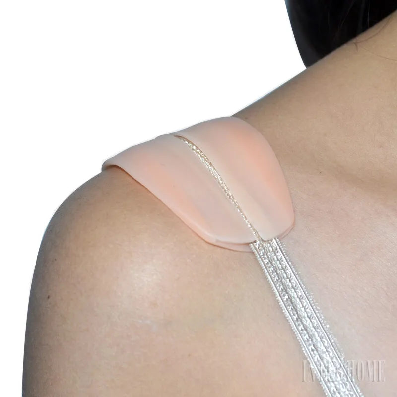 

Women Invisible Bra Strap Cushions Soft Silicone Non Slip Holder Relief Shoulder Pain Translucent Brassiere Shoulder Skin Pads