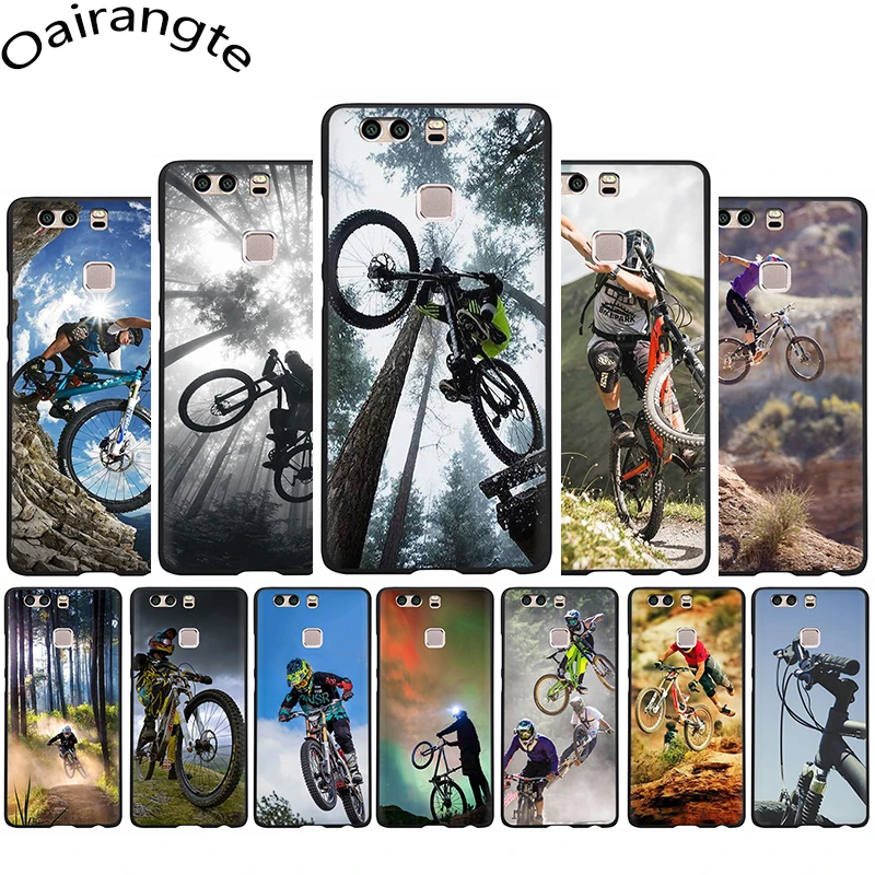 

Amazing mountain bike Soft Phone Cover Case for Huawei P8 9 P 10 Lite P20 30 Lite Pro P Smart