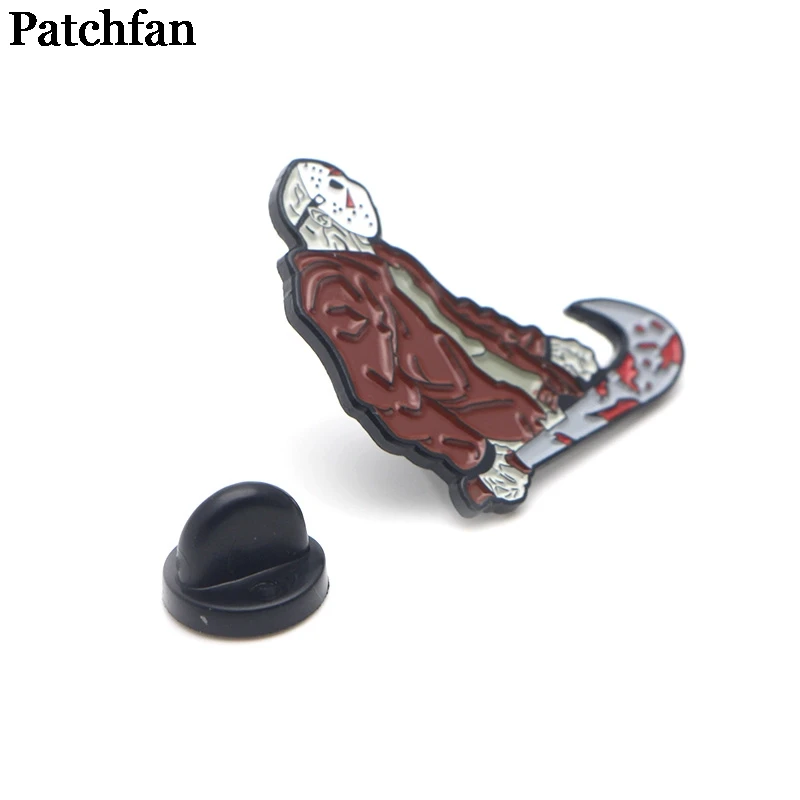 Patchfan пятница 13th из цинкового сплава для галстука значки para рубашка сумка Одежда