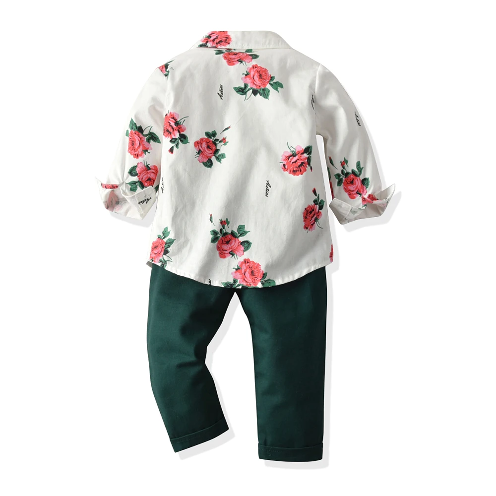 Tem doger/комплекты одежды для мальчиков г. Новая осенняя одежда для маленьких джентльменов рубашки с длинными рукавами+ брюки, комплект из 2 предметов одежда для детей