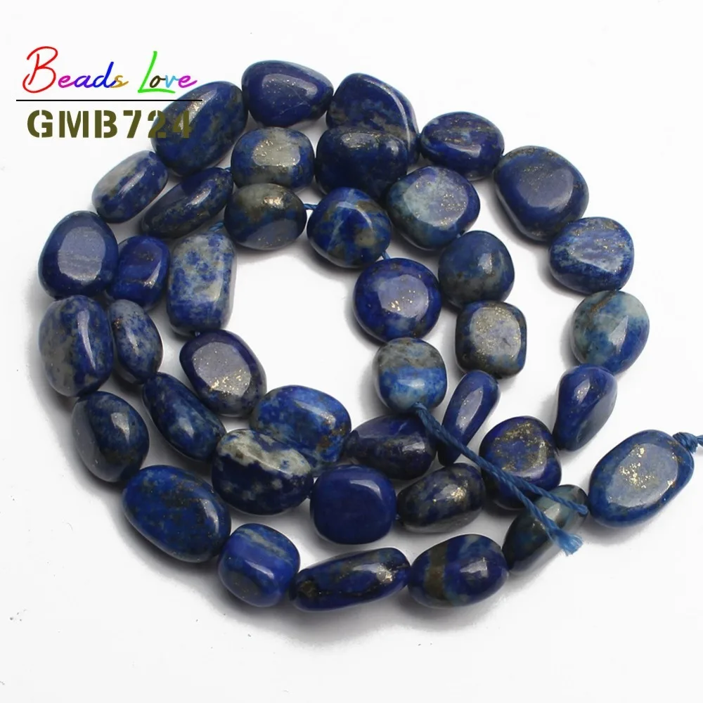 

8-10mm Irregular Natural Genuine Lapis Lazuli Spacer Natural Stone Beads For Jewelry Making Diy Bracelet 15inches(F01194)