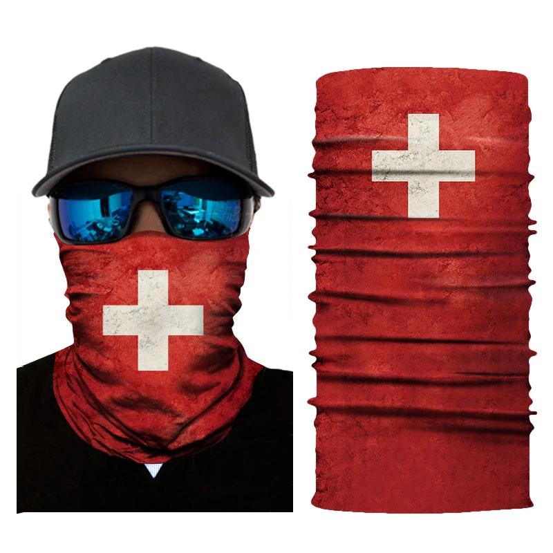 Бесшовная Волшебная Балаклава маска для лица Национальный флаг мотоцикл лыжный шарф для верховой езды шеи щит анти-УФ мужские солнечные теплые головные уборы - Color: AC129