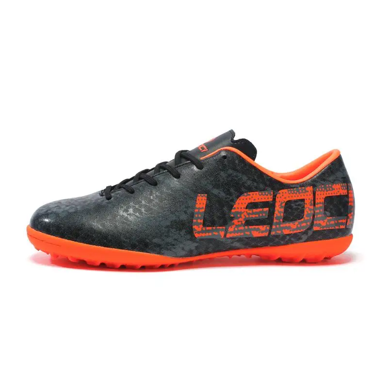 Мужские сникерсы детские длинные шипы бутся для газона спортивная обувь для футбола Нескользящие мужские кроссовки для подростков Zapatillas Deportiva - Цвет: 5313R black