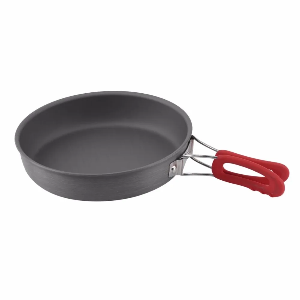 Al aire libre de aluminio antiadherente juego de ollas de Camping ultraligero cocina Picnic hervidor paño para 2-3 personas camping freír pannen