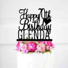 70th день рождения торт Топпер, на заказ на день рождения торт Топпер, День рождения Декор