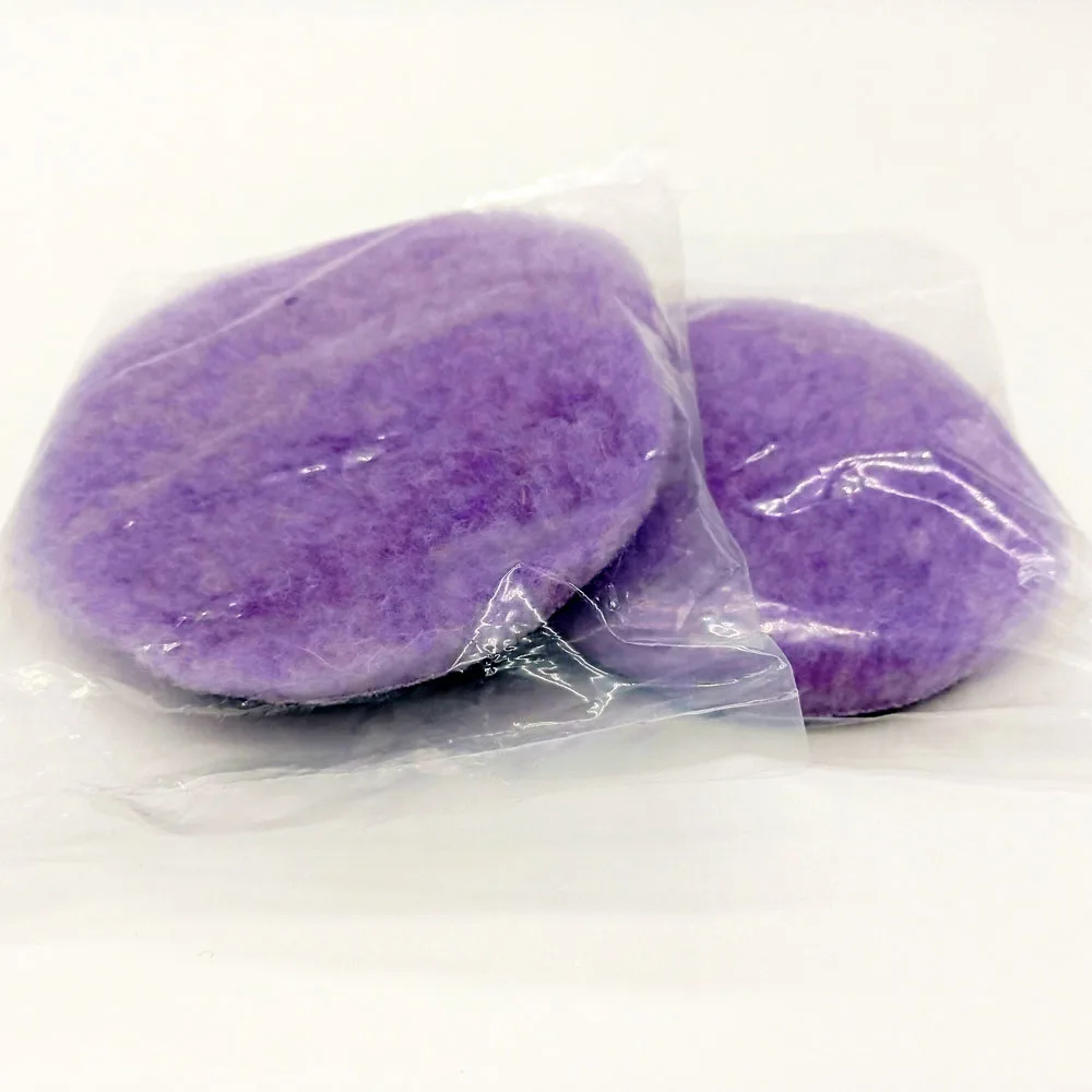 Purple lamb wool polish pad 150mm Wool Detailing Waxing Polishing Buffer