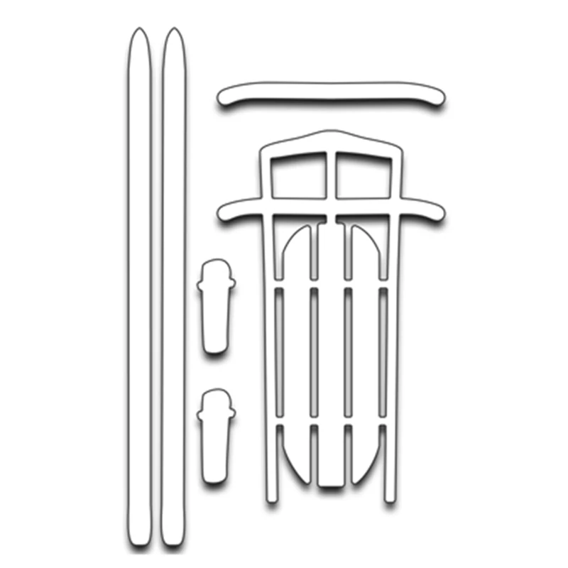 Сани Luge металлический трафарет трафареты для DIY Скрапбукинг Декоративные тиснение костюм бумага карты Die Резка шаблон