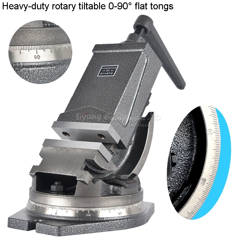 

Tilting angle precision flat tongs drilling milling machine fixed angle jaw vise 5 inches C00112
