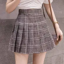 ZuoLunOuBa/Женская мини-юбка в складку выпускник в стиле Харадзюку, стильные клетчатые юбки, милая японская школьная форма, юбка женская кавайная юбка