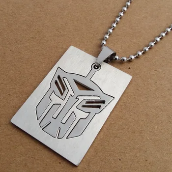 

Stainless Steel Transformer Necklace Detachable Head Symbol Tag Figure Character Pendant Chain Necklaces for Women Men