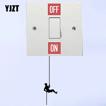 

YJZT Modern Style Rope Climber Extreme Sports Decor Vinyl Wall Decals Home Light Switch Stickers 8SS2228