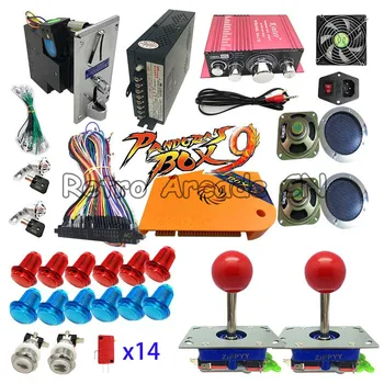 

Newest DIY with Pandora box 9 PCB 1500 in 1 motherboard LED button zippy joystick jamma harness HDMI VGA for Arcade game machine