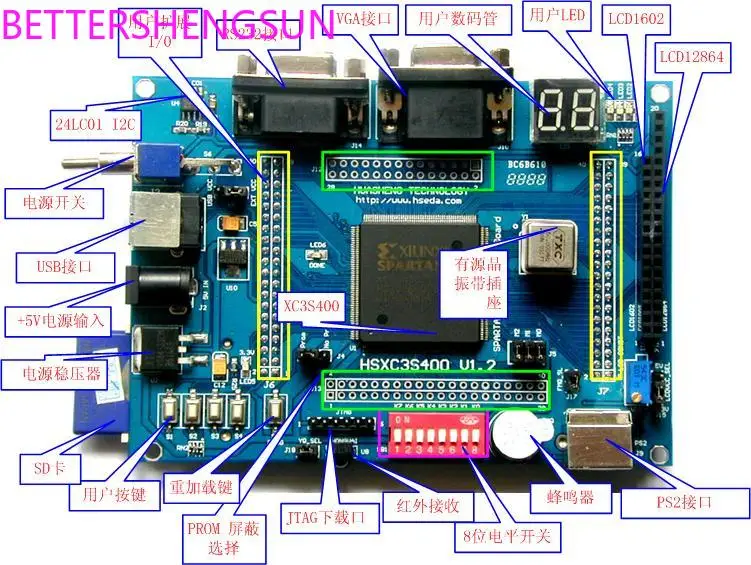 

Xilinx development board fpga spartan3 development board XC3S400 development board