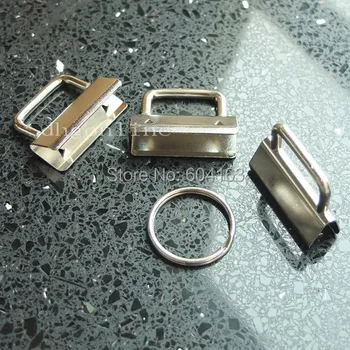 

1000 Sets Key Fob Hardware keychain Split ring for wrist Wristlets Cotton 1.25" 32mm Nickle
