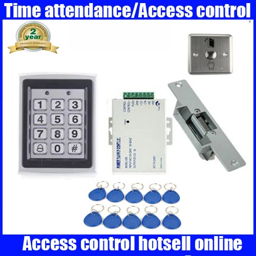 

Waterproof Diy Full Complete Rfid Door Access Control Kit +Electric Strike Lock