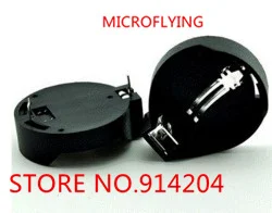 Microflying 20Pcs Cr2032 2032 Batteria Bottone Holder Socket Case Nero