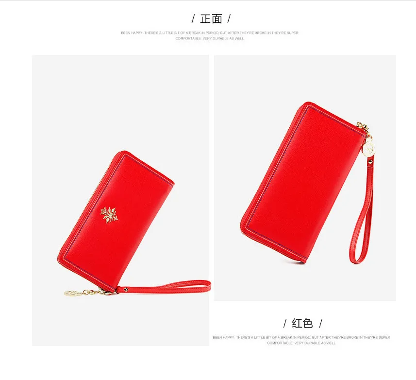 

6 bag new fashion tide soft leather women's wallet simple temperament women's casual BM93575 190424 hong