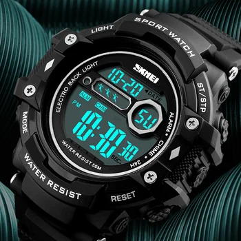 

SKMEI Brand Men Sports Watches Fashion Chronos Countdown Men's Waterproof LED Digital Watch Man Military Clock reloj hombre