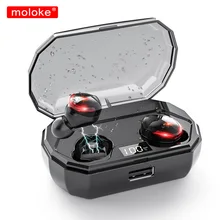 Moloke TWS 5,0 беспроводные наушники, Bluetooth наушники, спортивные наушники, стерео гарнитура, мини с микрофоном