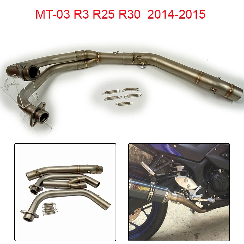 Глушитель выхлопной трубы для мотоцикла MT03 R3 R25 R30 2014 2015 2016 2017 из нержавеющей стали