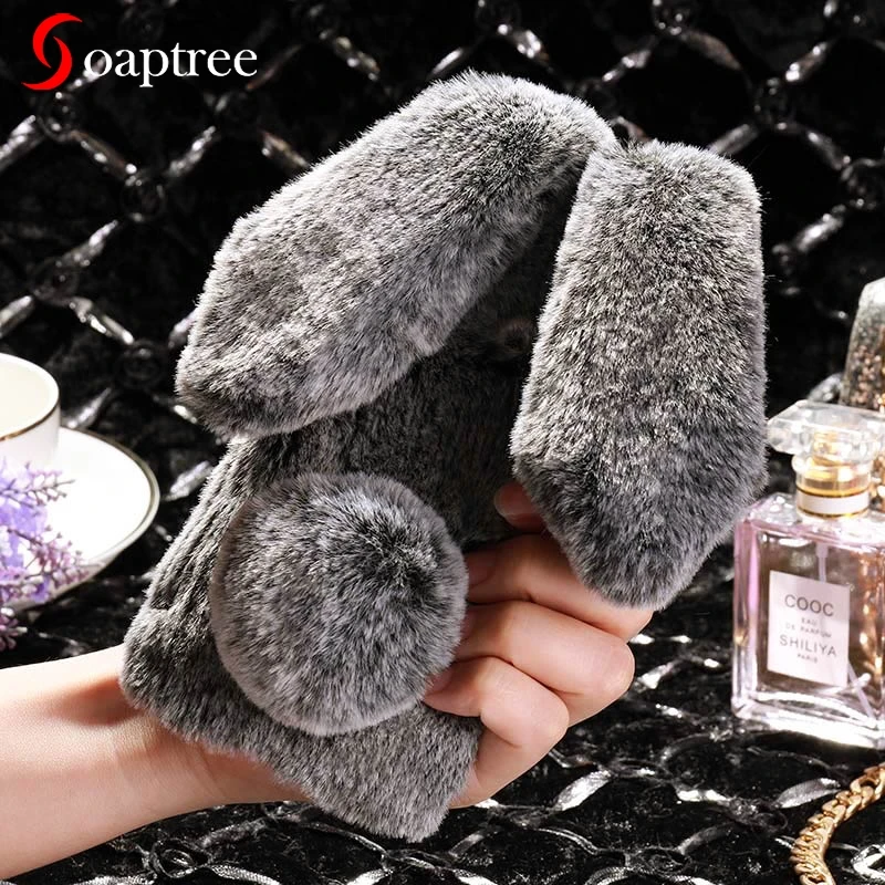 

SoapTree Rabbit Fluff Silicon Case For Micromax Canvas Power AQ5001 Case Anti-knock For Juice 2 AQ5001 Micromax AQ 5001 Case Bag