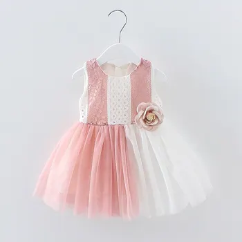 

2018 New Baby Girl Summer Dress Lace Flower Mesh tutu Dress Girls Infant Fashion Princesss Dresses Clothing