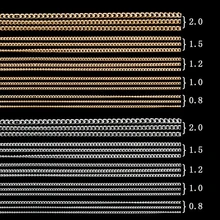 50/100 см 0,8-2,0 мм Золотая Серебряная черная цепочка для ногтей Falt модная металлическая Крошечная цепочка Типсы для украшения ногтей Diy ювелирные аксессуары