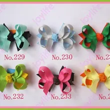 160 шт. 2.5 ''Мода лотоса волосы бант Разноцветные бутик волосы луки девушка заколки для волос