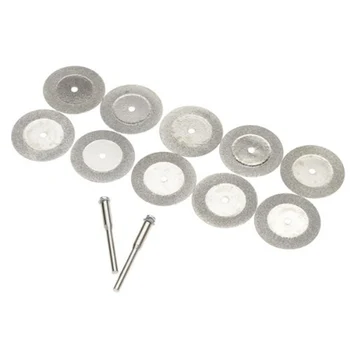 

Wholesales 10pcs 16mm Diamond Cut Off Disc Wheel Rotary Cutting Tools With Two Mandrel Arbors