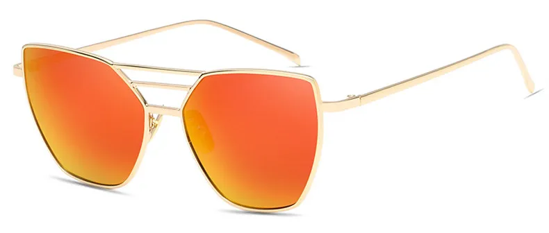 Новинка, модные женские солнцезащитные очки, классические, брендовые, дизайнерские, мужские, покрытие, Ретро стиль, зеркальные, квадратные, плоская панель, линзы, солнцезащитные очки, UV400 - Цвет линз: Orange