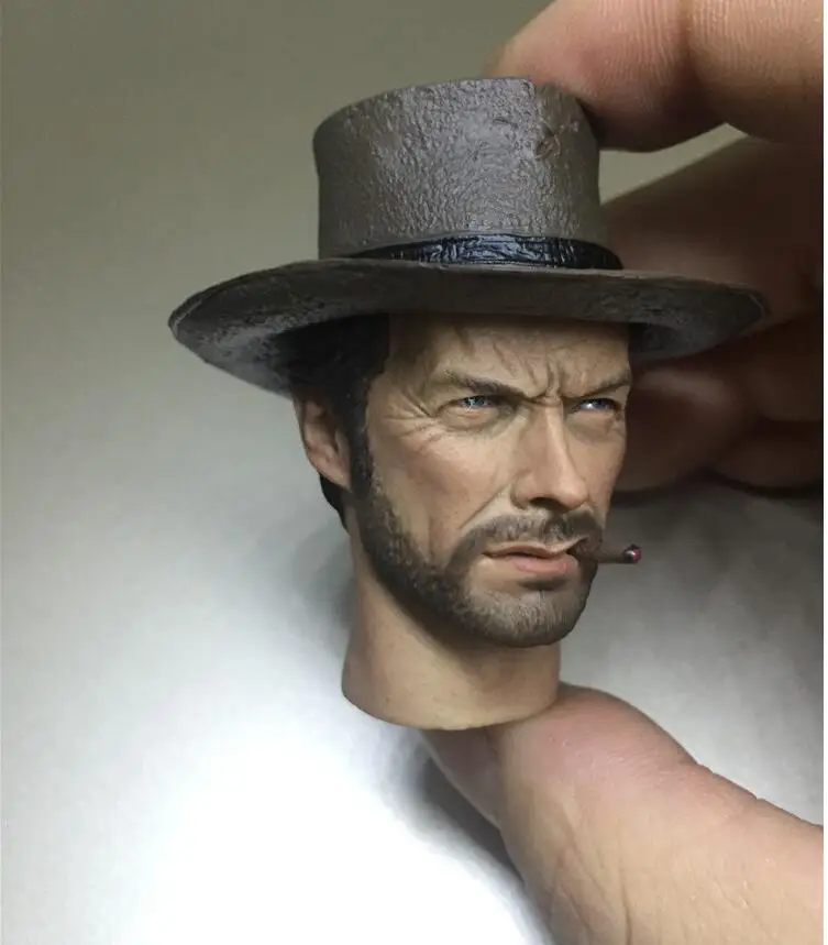 На заказ 1/6 масштаб головы лепить Клинт Eastwood хороший для горячих игрушек тела