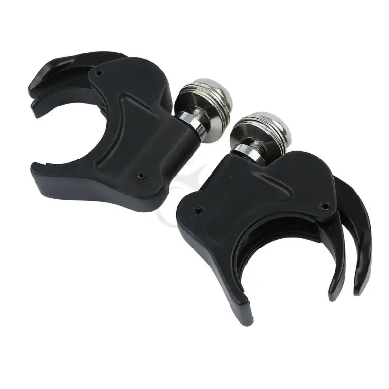 2 Pcs Black 41mm Windshield Windscreen Clamps For Harley Dyna Sportster