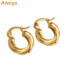 Серьги anniyo цвета золота для детей/девочек, модные маленькие вещи ювелирные изделия детские подарки#006016