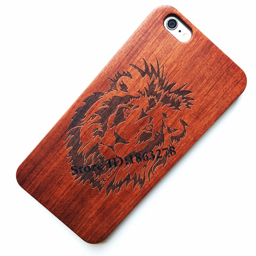 

29 Style Indian Tribal Lion King Wood Phone Case For Iphone 7 7Plus 6 6Plus 6S Plus 5 5S SE Natural Bamboo Wooden Cover Iphone7