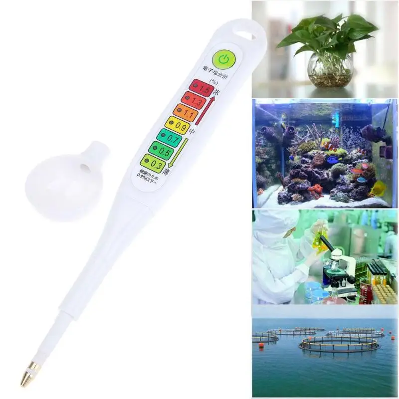 

LED Electronic Food Salt Salinity Tester Pen Soil Salinity Meter Waterproof Dish Soup Salinometer Analyzer Checker Salinometer