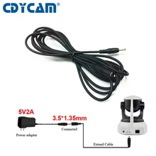 Cdycam адаптер питания Удлинительный кабель 5V2A 3,5*1,35 мм 10 метров 5 метров 3 метра CCTV аксессуары камера Удлинительный шнур питания